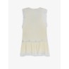 Silk top with lace inserts