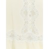 Silk top with lace inserts