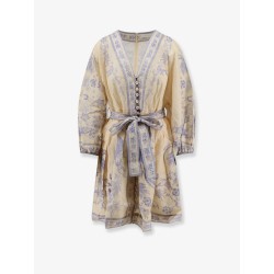 Indra printed linen dress