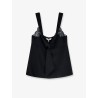 Silk top with lace profile
