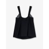 Silk top with lace profile