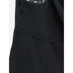 Silk top with lace profile