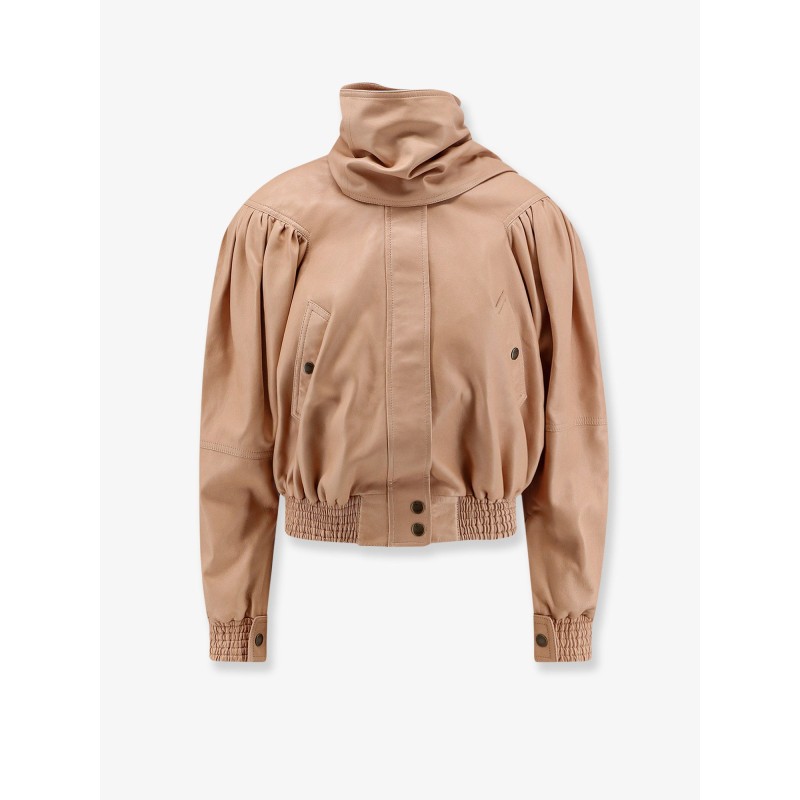 Leather Jacket with stitched profiles