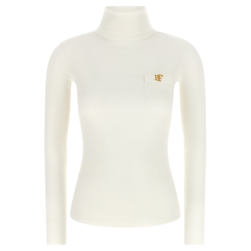 Turtleneck embroidery à jour