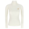 Turtleneck embroidery à jour