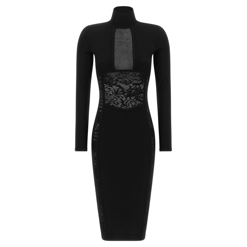 Knitted and lace dress