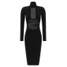 Knitted and lace dress