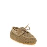 Mesh and suede boat shoe