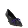 Leather pumps with laces