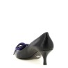 Leather pumps with laces