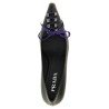 Leather pumps with laces