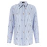 Floral embroidery shirt
