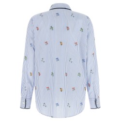 Floral embroidery shirt