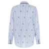 Floral embroidery shirt