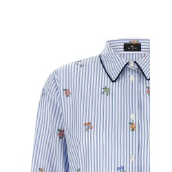 Floral embroidery shirt