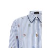 Floral embroidery shirt