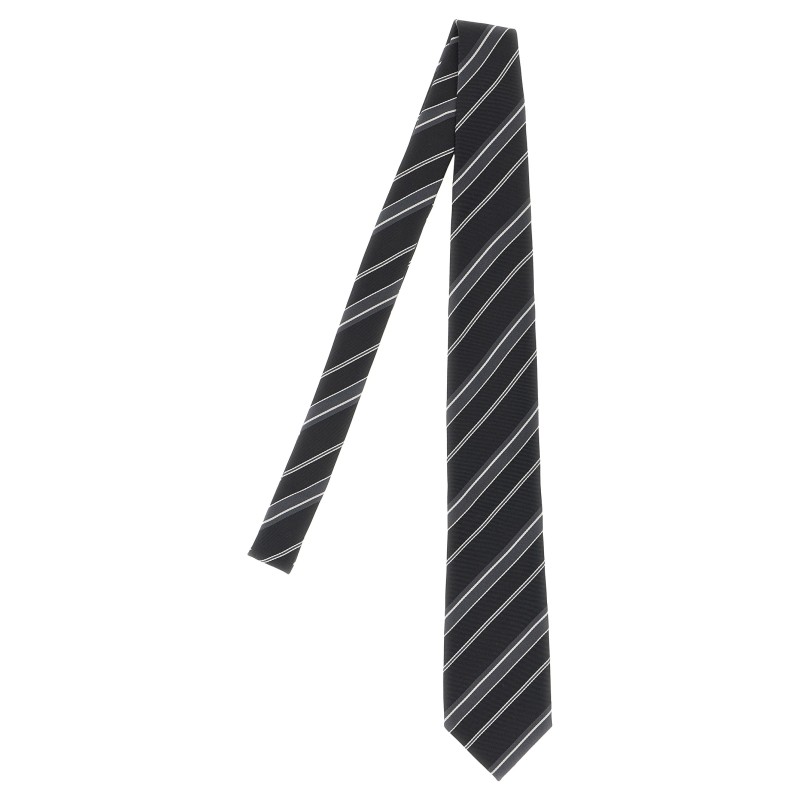 Diagonal striped tie