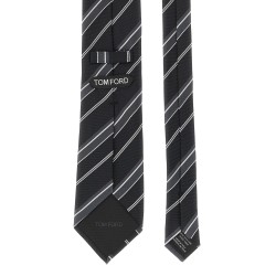 Diagonal striped tie