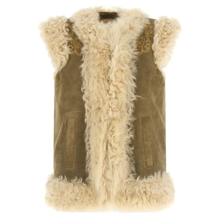 Peacock embroidery vest