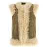 Peacock embroidery vest