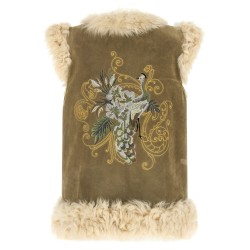 Peacock embroidery vest