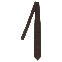 Polka dot silk tie
