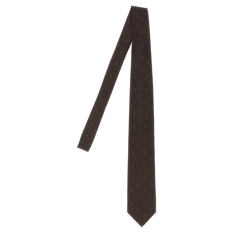 Polka dot silk tie