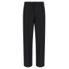 Canvas pants with pleat
