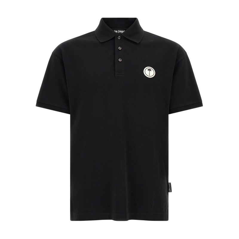 Logo patch polo shirt