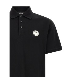 Logo patch polo shirt