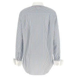 Striped poplin shirt