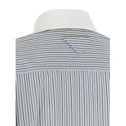 Striped poplin shirt