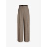 Mélange trousers with belt