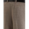 Mélange trousers with belt