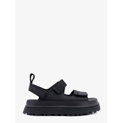Rubber sandals with embossed logo