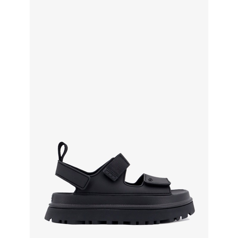 Rubber sandals with embossed logo