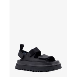 Rubber sandals with embossed logo