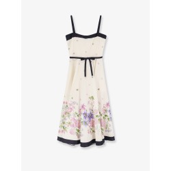 Silk dress with multicolor print