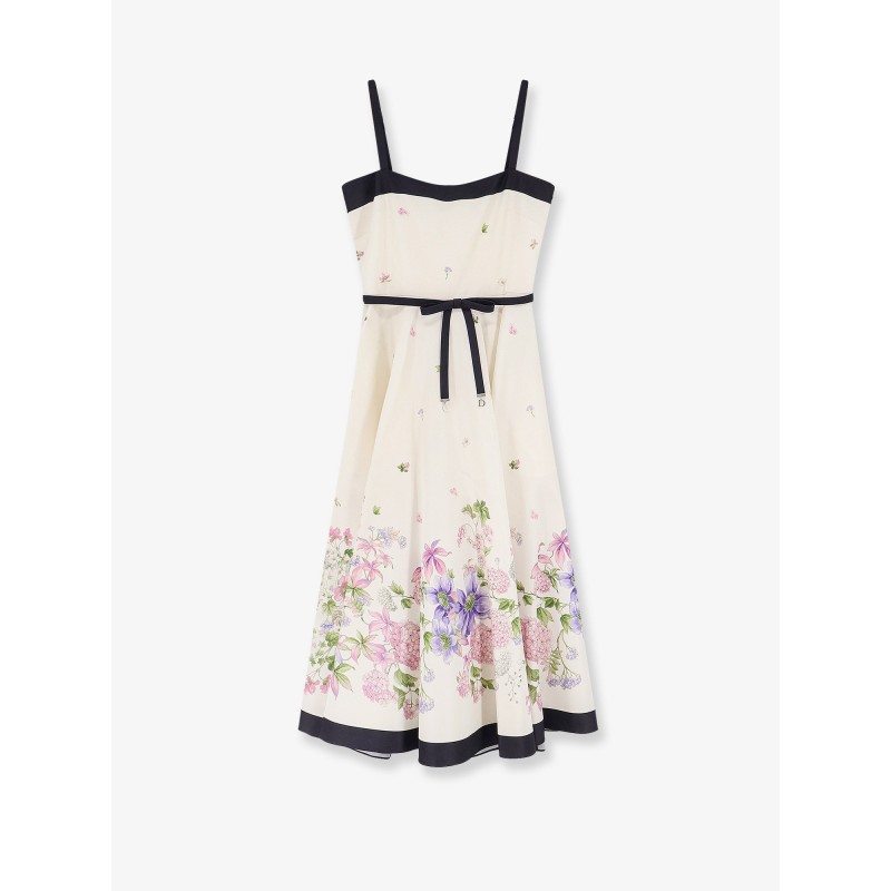 Silk dress with multicolor print