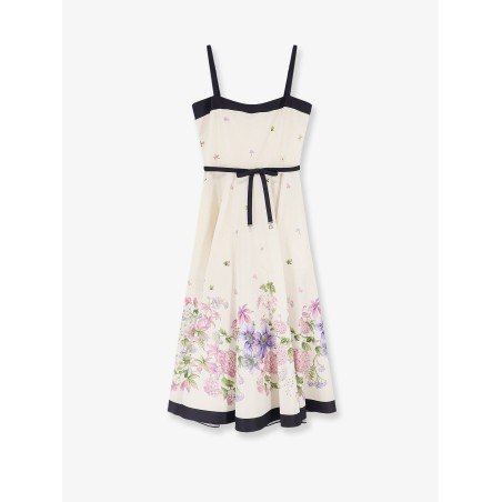 Silk dress with multicolor print
