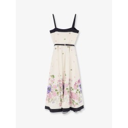 Silk dress with multicolor print