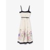 Silk dress with multicolor print