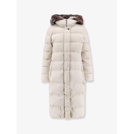 Zagar-Kn water-repellent stretch fabric long down coat