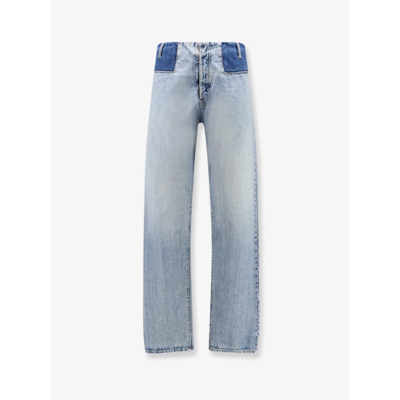 Jeans with patchwork effect