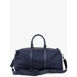 Nylon travel bag with leather inserts