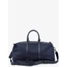 Nylon travel bag with leather inserts