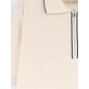 Cotton and silk polo shirt with FF embroidery