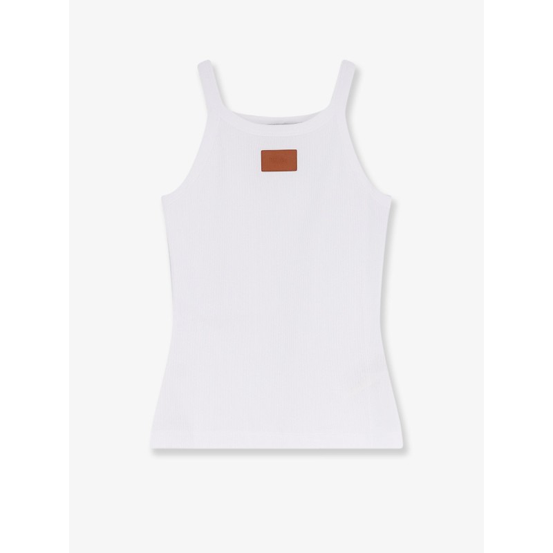 Ribbed cotton tank top