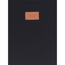Cropped stretch cotton t-shirt