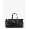 Nylon travel bag with leather inserts
